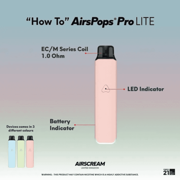 AIRSCREAM AIRSPOPS PRO LITE 氣泡電子煙主機官網：圖片 3